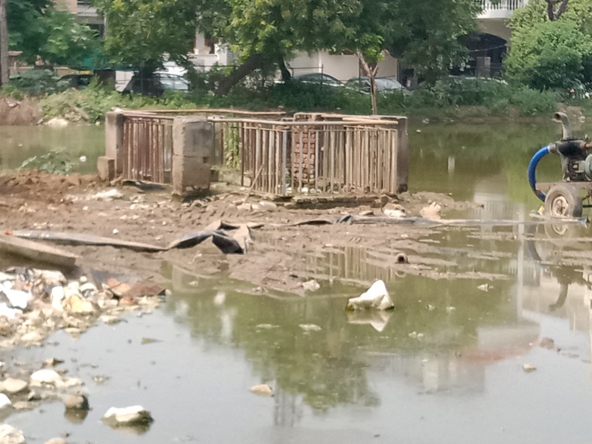 JiteshModi6's tweet photo. Sir kindly instruct ground agencies to clear ground water in Dusshera Ground, New Colony, Gurgaon and do fogging as well &amp; make ground ready before Ram Leela.  It is a breeding ground for mosquitoes. @MunCorpGurugram @DC_Gurugram @cmohry @DiprHaryana @PMOIndia @narendramodi https://t.co/0dSJX5IIHP
