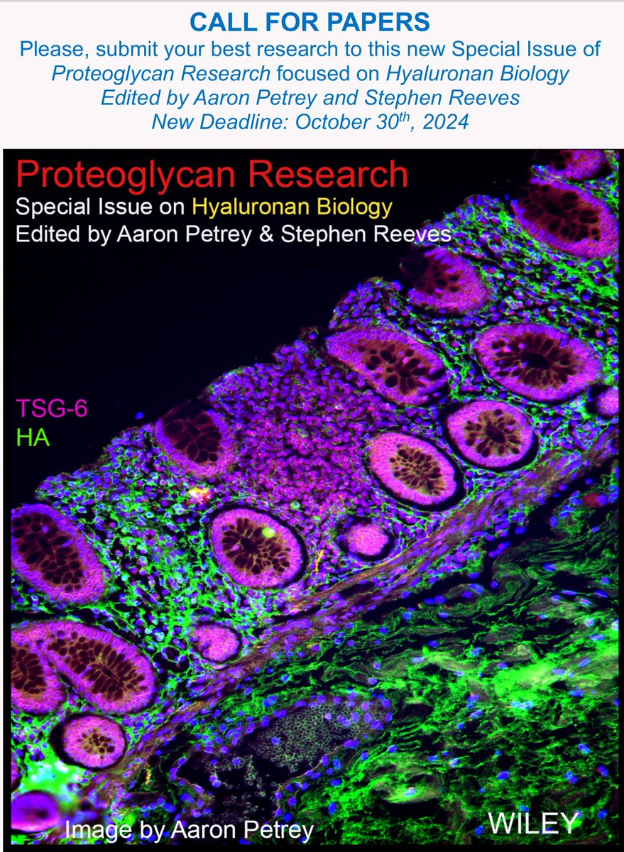 Renato V. Iozzo, MD PhD (Honoris causa) (@iozzo_v) on Twitter photo Dear PG lovers, in the special issue on Hyaluronan Biology, R. Richter reports that the unbinding forces on cells are high vis-à-vis their low binding affinity and that bond rupture is dominated by a single energy barrier
onlinelibrary.wiley.com/doi/epdf/10.10… Dear PG lovers, in the special issue on Hyaluronan Biology, R. Richter reports that the unbinding forces on cells are high vis-à-vis their low binding affinity and that bond rupture is dominated by a single energy barrier
onlinelibrary.wiley.com/doi/epdf/10.10…