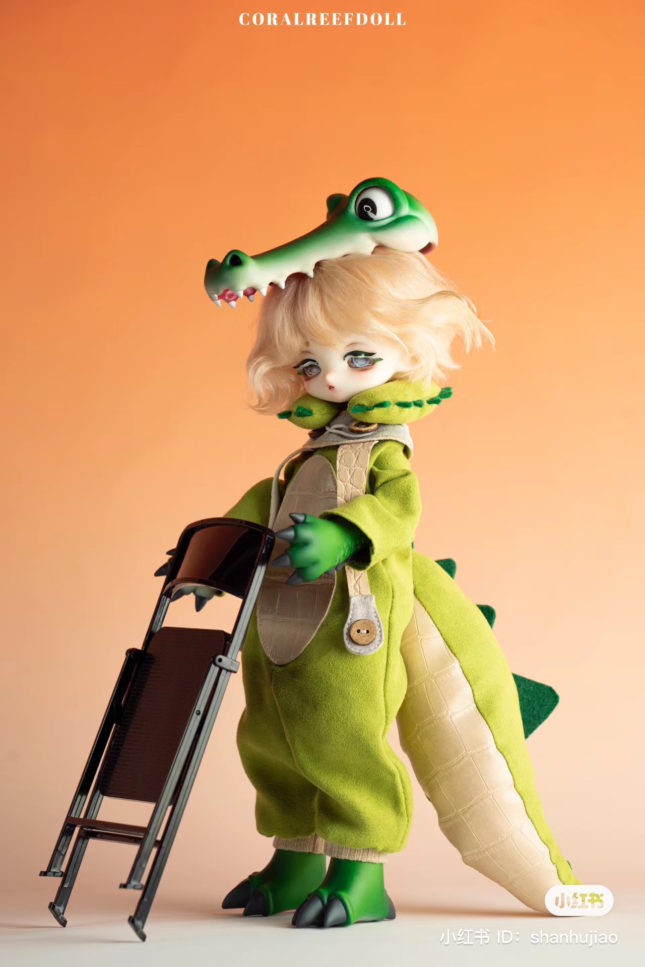 Coral Reef Doll 珊瑚礁×鯨島 ワニ 鰐 BJD Pure Crocodile Head +