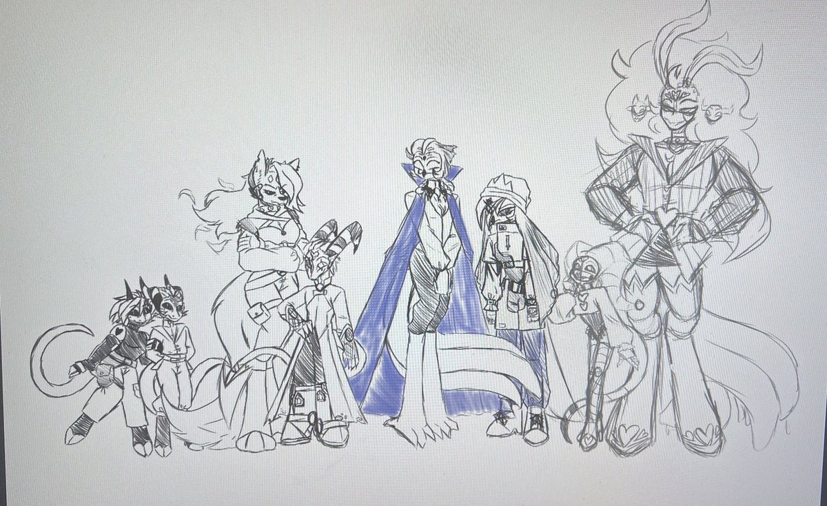 wed0kto_draws's tweet photo. Gotta love making height charts for my alien au 🤭 #HelluvaBoss #HelluvaBossFanart #AlienAu https://t.co/ymYT9Am9nU