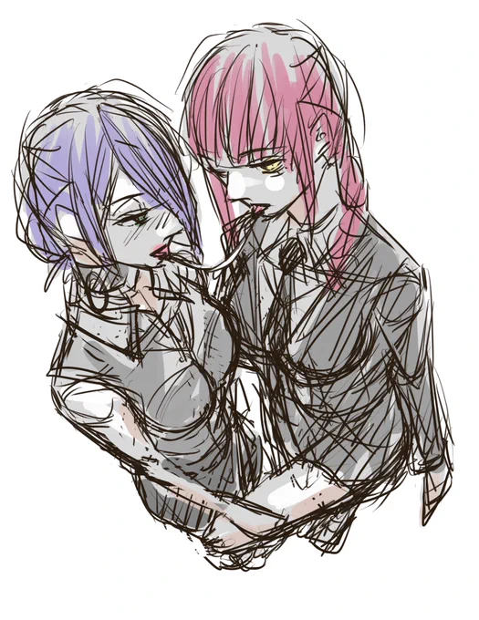 #皆さんラフと塗った後を見せてください 