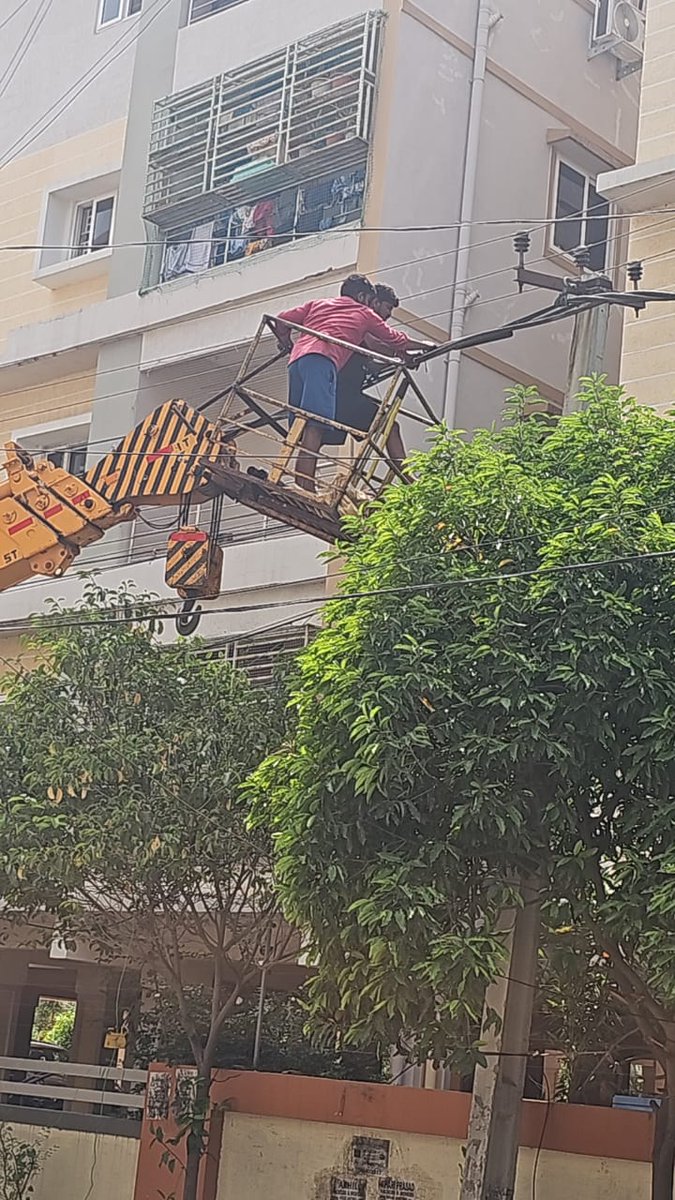 Attending to Midspan Cable fault at Dr Colony, Pragatinagar Kukatpally <a href="/tgspdcl/">TGSPDCL</a>