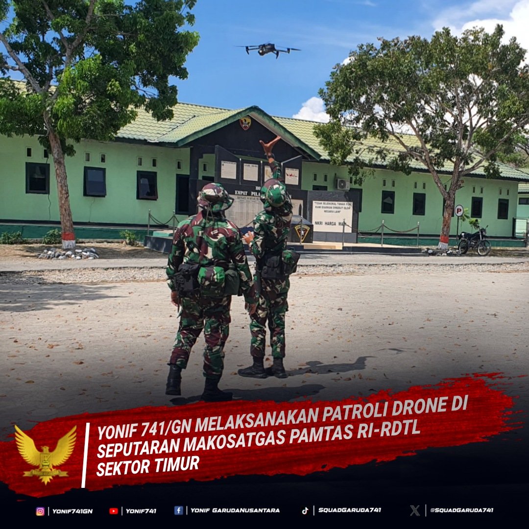 SquadGaruda741's tweet photo. YONIF 741/GN MELAKSANAKAN PATROLI DRONE DI SEPUTARAN MAKOSATGAS PAMTAS RI-RDTL SEKTOR TIMUR
DISIPLIN - TANGGUNG JAWAB - SETIA KAWAN
#puspentni
#yonif741
#korem163
#korem161
#kodamixudayana
#tni_angkatan_ darat
#tniprima https://t.co/PelAVeOXLo