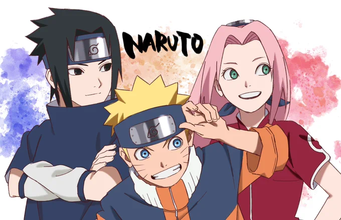 過去絵だけど25周年おめでとう #NARUTO25th 