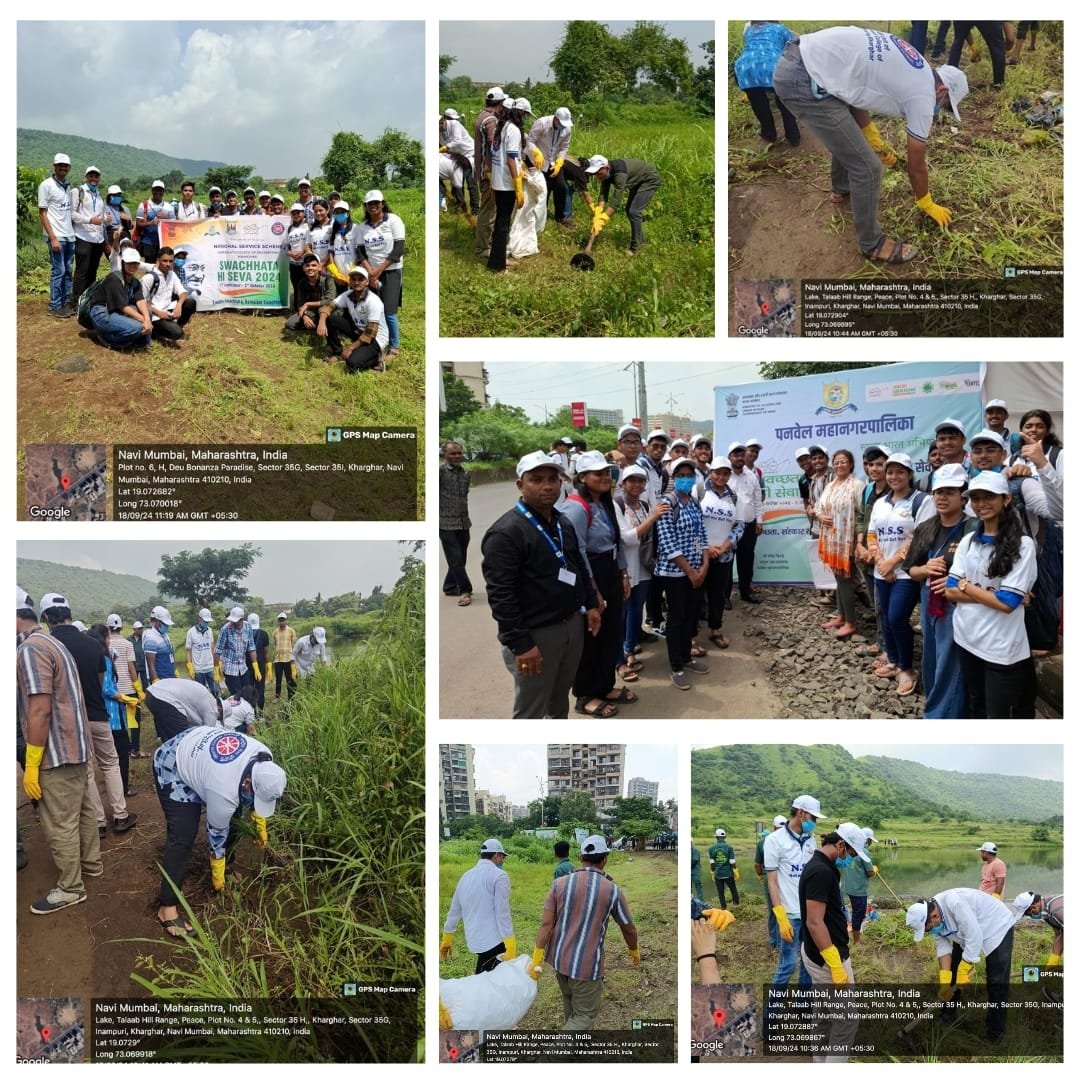 NSS__SCOE's tweet photo. NSS unit of SCOE participated in Cleanup drive under "Swabhav Swachhata - Sanskaar Swachhaata", organized by Panvel Municipal Corporation at Sector - 35 pond, Kharghar on 18th September 2024. #SwachhtaHiSeva2024
@PanvelCorp  @swachh_panvel https://t.co/ql5T56ppNi