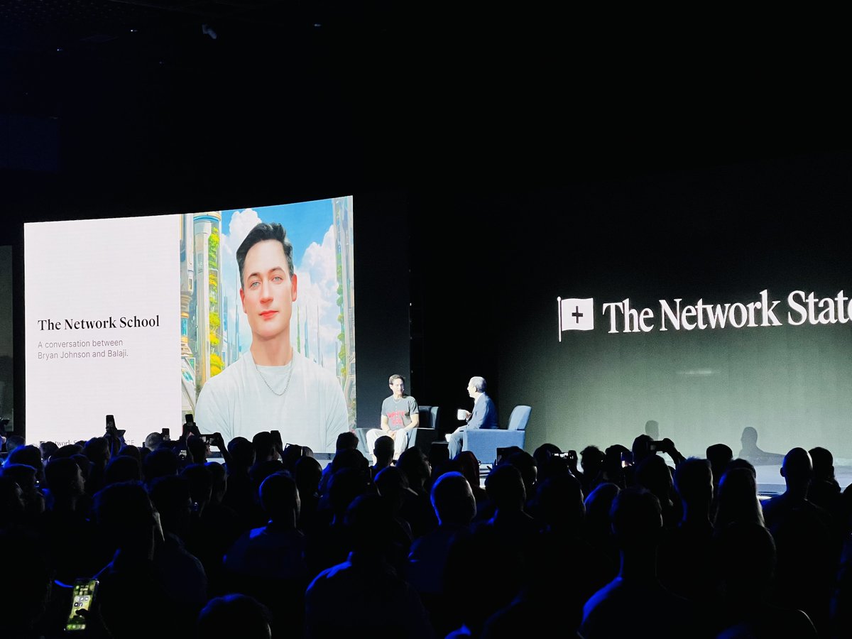 harshamv's tweet image. The network school w/ @bryan_johnson 

#NetworkState