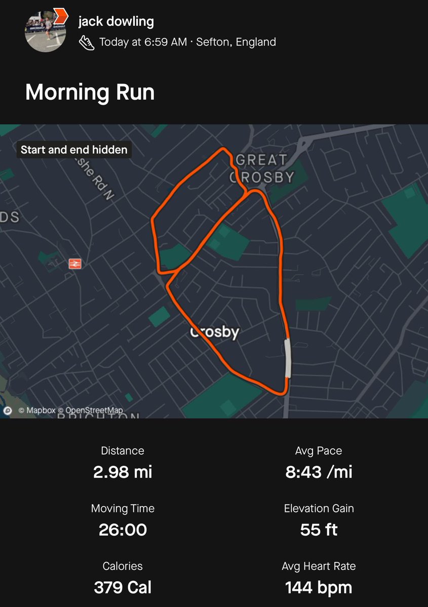 Project26:26 (@project26_26) on Twitter photo Out training this morning for the challenge on 1st October - 26 minutes an hour for 26 hours straight.
Food and rest will be key to me succeeding. Any advice ?
Fundraising for <a href="/macmillancancer/">Macmillan Cancer Support</a> to pay it forward for all they did for our family 💚 Out training this morning for the challenge on 1st October - 26 minutes an hour for 26 hours straight.
Food and rest will be key to me succeeding. Any advice ?
Fundraising for <a href="/macmillancancer/">Macmillan Cancer Support</a> to pay it forward for all they did for our family 💚