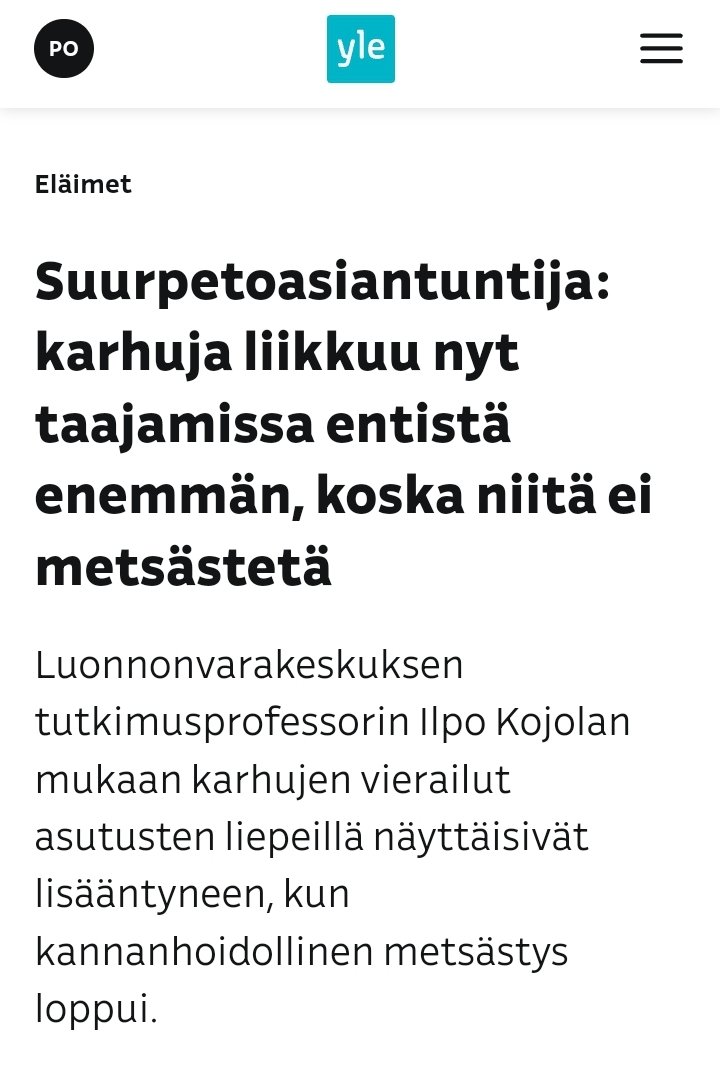 Suurpetojen metsästyksen törmättyä juristiikkaan ja normaalin järkiperäisen suojelun  päättyessä peto-ongelma asuinalueilla on lisääntymässä ennustettuakin nopeammin. Myös KHO on todennut että metsästys voi olla tarpeen ja ainoa keino ongelmien hoitoon.