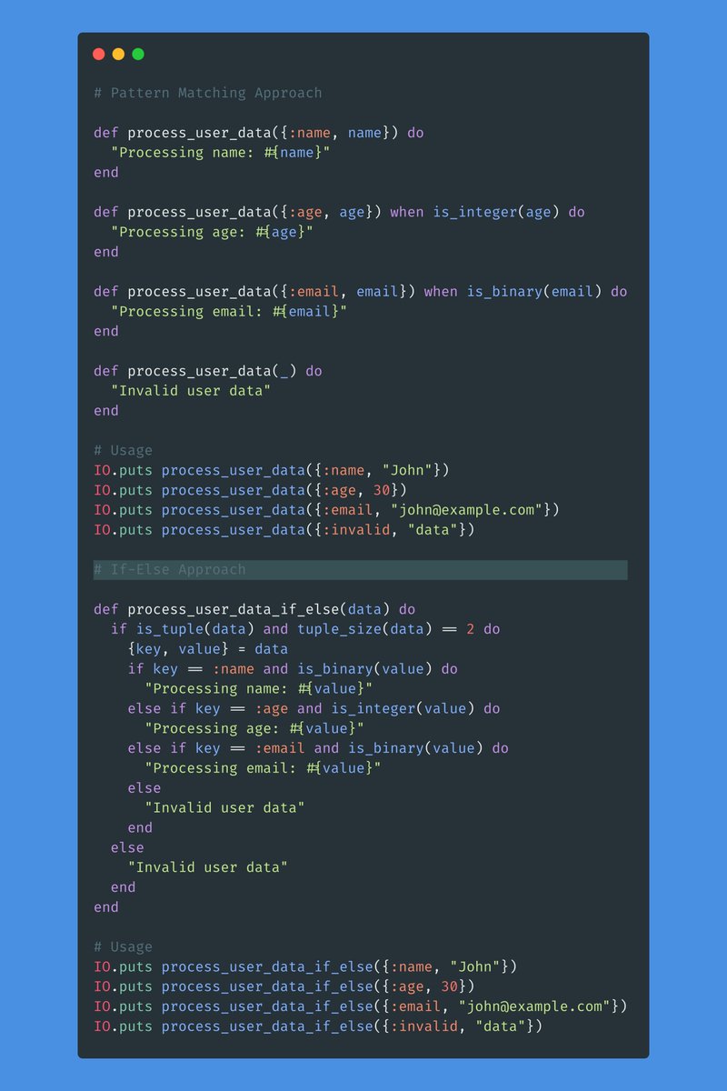Pattern Matching: +1 for Elixir #ElixirLang