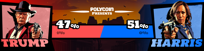 thepolygames's tweet photo. 22. 09. 2024 Polymarket approval ratings for Trump and Harris https://t.co/kb3Ve3dDgX