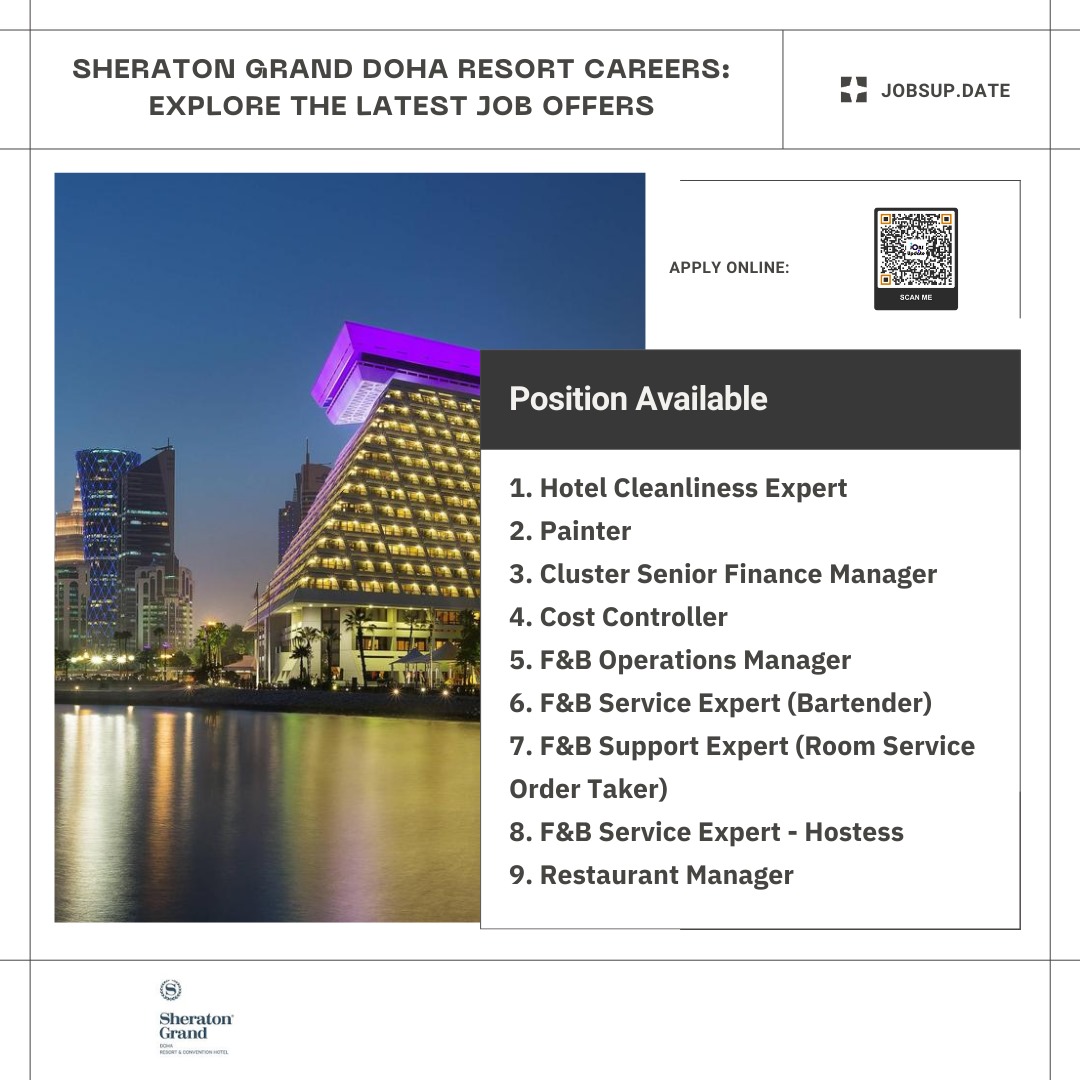 KaylaUsamah's tweet photo. Sheraton Grand Doha Resort Hiring Now: Apply for Top Vacancies

Apply Online: https://t.co/Gxr8Wydnlv https://t.co/4YhGdiEnqz
