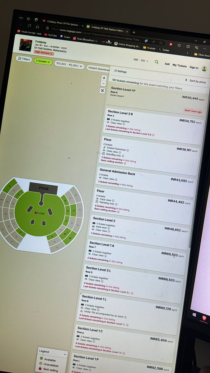 Xyaa (@xyaalive) on Twitter photo Third-party websites already selling tickets with inflated prices.. this is just sad..
<a href="/bookmyshow/">BookMyShow</a> #coldplay Third-party websites already selling tickets with inflated prices.. this is just sad..
<a href="/bookmyshow/">BookMyShow</a> #coldplay