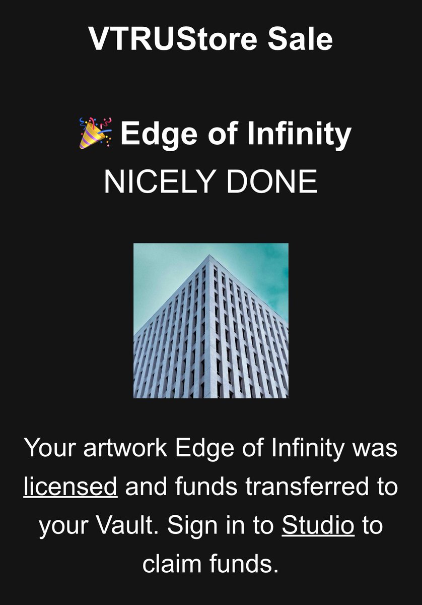 Got another sale on <a href="/vitruveochain/">Vitruveo Blockchain</a> today. 🎉
Thanks a lot to my Patron of art. 🙏

#vitruveo #nftarti̇st 💜