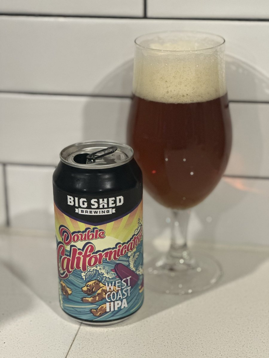 Always rated the Big Shed Brewing Californicator highly so when this Double Californicator hit the shelf just had to try this 9.8% WC IIPA same great taste and hard to believe this is a 9.8%.
Seriously if you see this grab it, chill it, drink it!  9/10 #beeryratesbeer