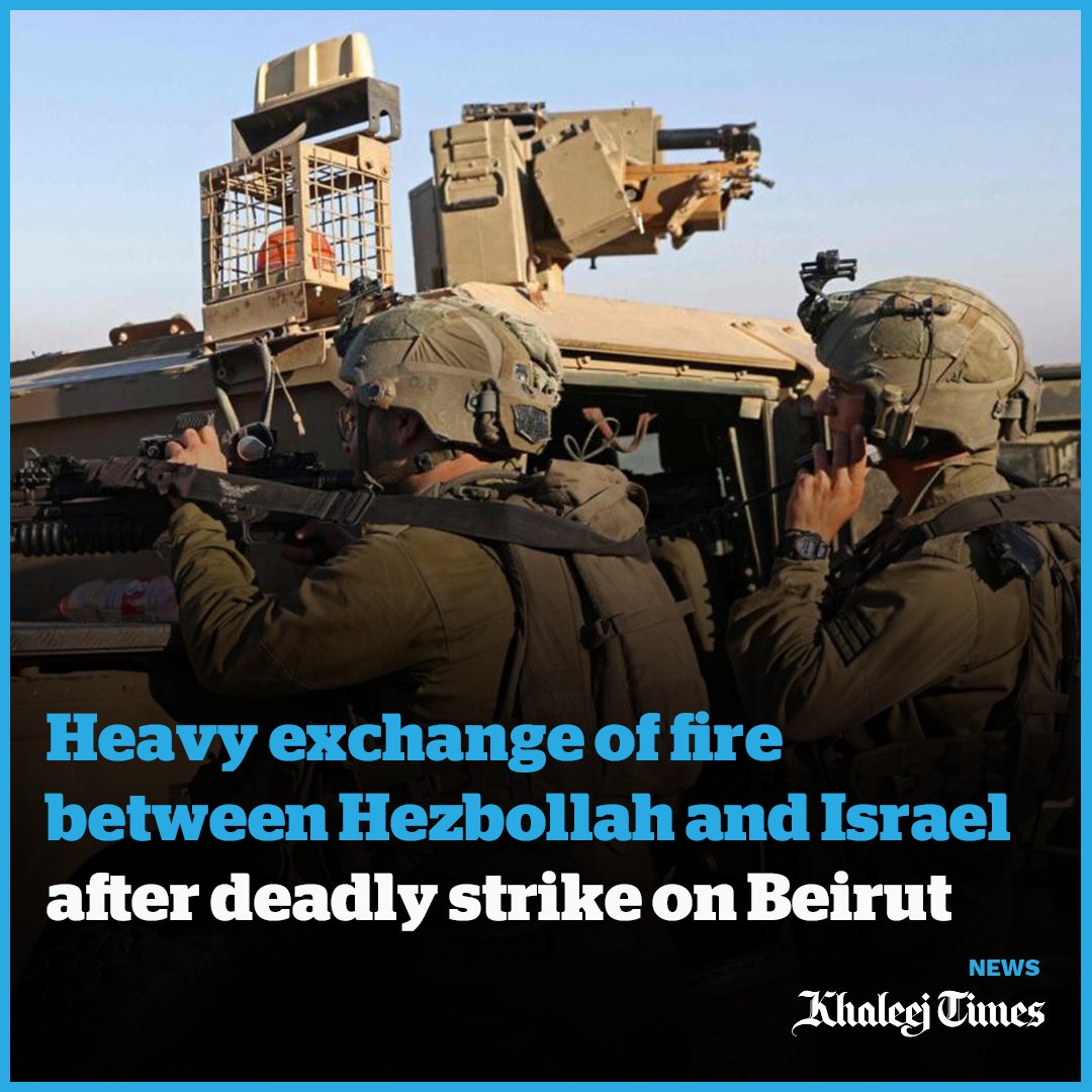 khaleejtimes's tweet image. #Israel and #Hezbollah exchanged heavy fire into Sunday, with Israeli warplanes carrying out the most intense #bombardment in almost a year of conflict across Lebanon's south and Hezbollah firing rockets deep into northern Israel.

khaleejtimes.com/world/mena/hea…