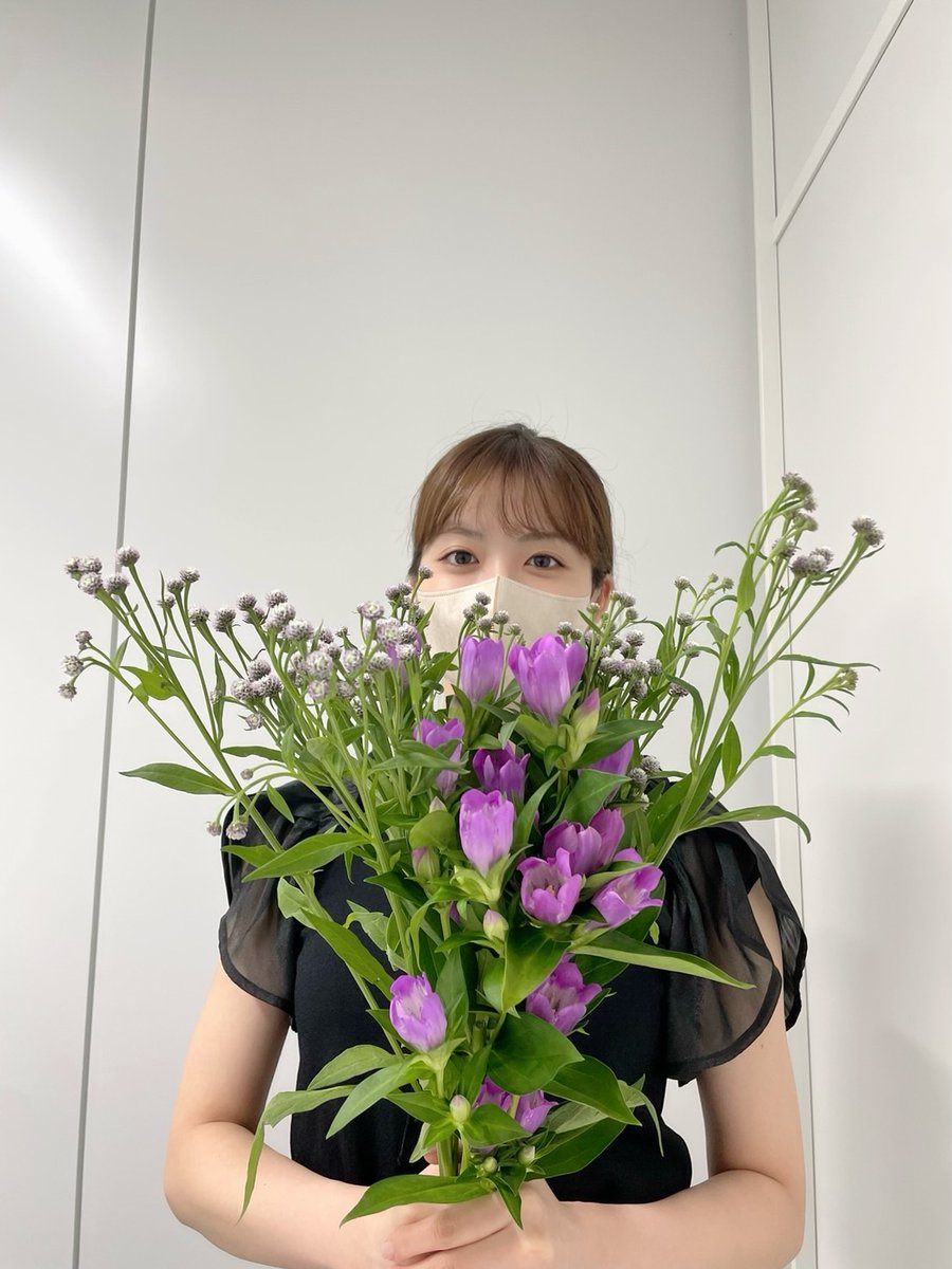 Station_sun's tweet photo. こんばんは！田原です！
今日は紫色がたっぷり💜
#ヒメヒゴタイ と #リンドウ です
もうすっかり秋のお花！綺麗ですね〜🙆‍♀️
今日もよろしくお願いいたします！

#サンステ #田原萌々 #スポ神 #生け花 #花言葉
#秋の気配 #でも服は半袖 #難しい季節 https://t.co/wk85vkv1jX