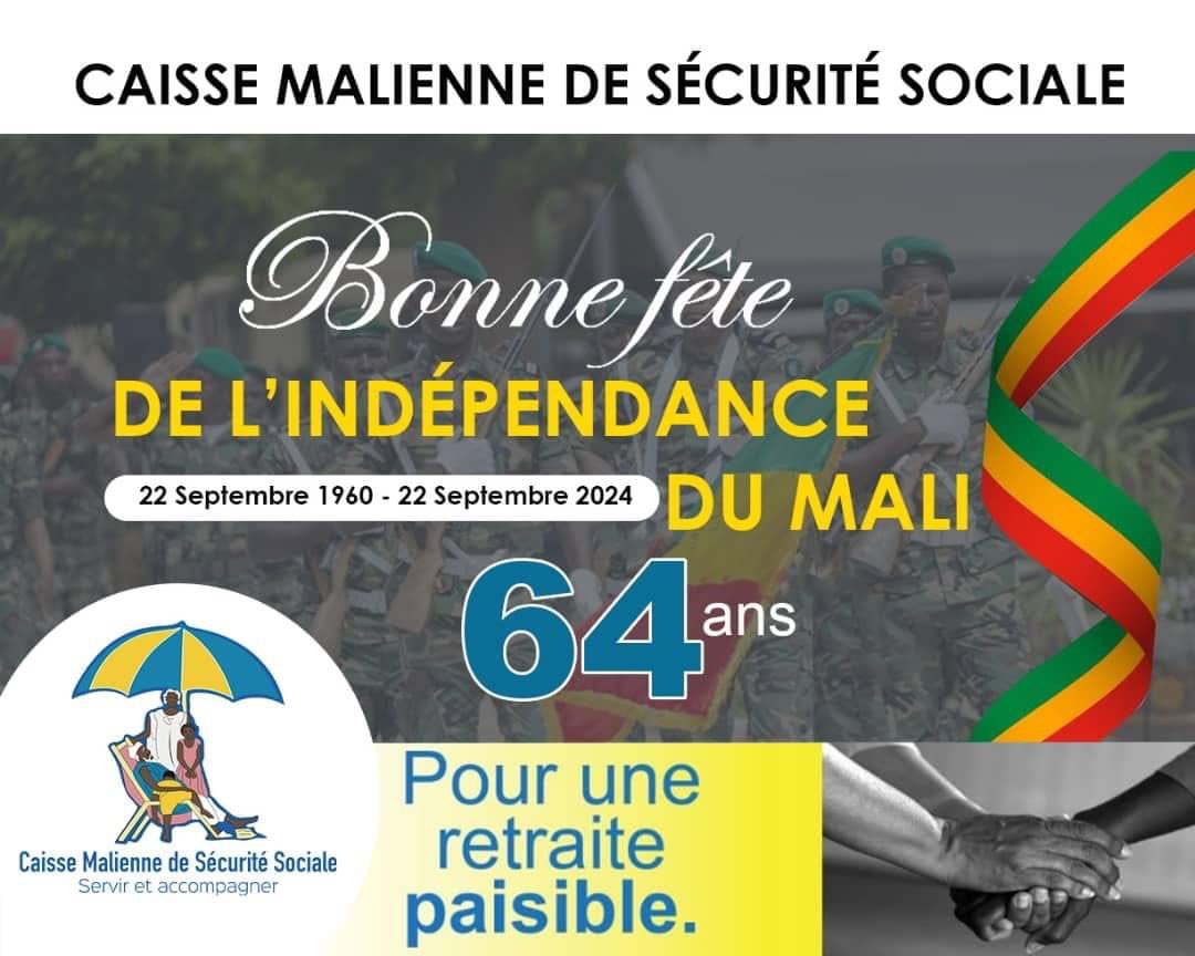 𝐋𝐚 CMSS 𝐯𝐨𝐮𝐬 𝐬𝐨𝐮𝐡𝐚𝐢𝐭𝐞 𝐮𝐧𝐞 𝐛𝐨𝐧𝐧𝐞 𝐟𝐞̂𝐭𝐞 𝐝𝐞 𝐥'𝐈𝐧𝐝𝐞́𝐩𝐞𝐧𝐝𝐚𝐧𝐜𝐞 !

#CMSS #Servir_et_Accompagner
#22septembre1960
#2024