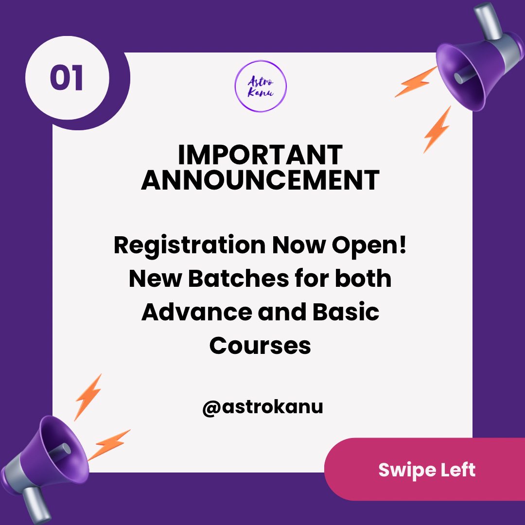 AstroKanu's tweet photo. Register Now‼️

#astrokanu #vedicastrology #astrology #learnastrology #astrocourse #online #weekendcourse #astro https://t.co/yszfGs1K47