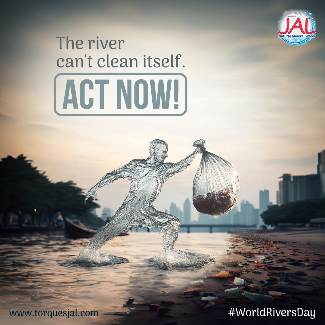 torquesjal's tweet photo. It’s time to act! Let’s take responsibility and protect our water bodies from pollution. Join us in celebrating #WorldRiversDay by committing to keeping our rivers clean and safe for future generations.
.
#Jal #TorqueJal #NaturalMineralWater #Torque #SaveRivers https://t.co/mDspfkMrLm
