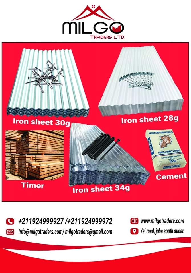 milgo_traders's tweet photo. All are available at Milgo.
To get your order, please visit Milgo or 
📞 +211 924 999 927 +211924999972
#Milgo_is_the_Home_Quality for the Material building, accessories,Mattress, Chairs and Agricultural tools.
#Together_with_Milgo you can Building your dreams 🏗️ https://t.co/4wgUG5pZYv