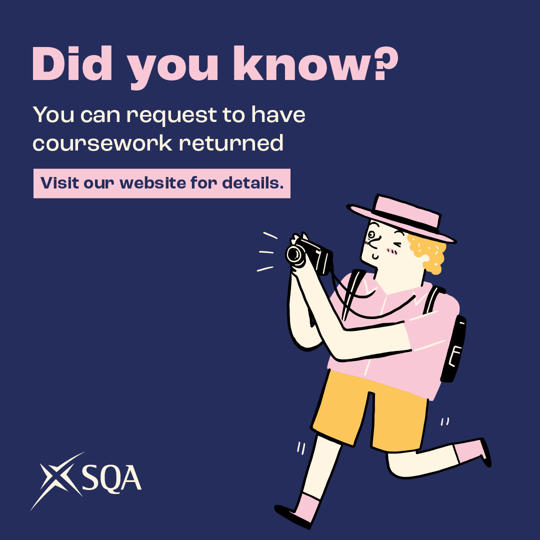 🙋‍♀️ Did you have coursework assessed in 2024? 

You can request to have non-exam materials, such as artwork, returned.

Take a look: ow.ly/1FRR50SkVha