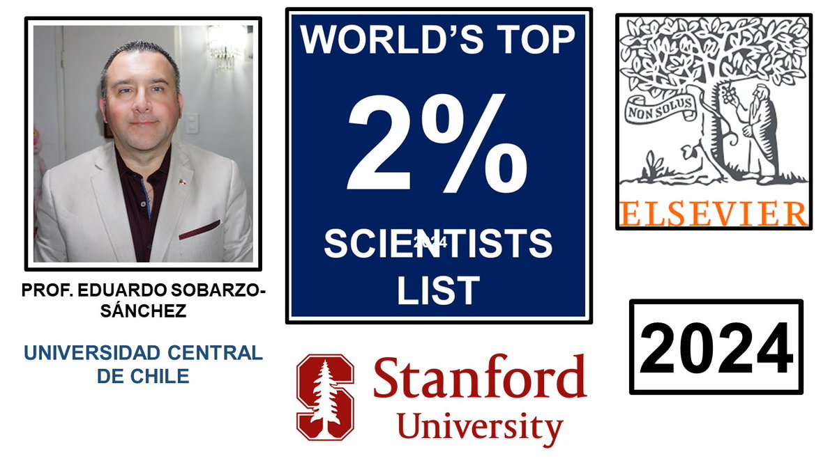 esobarzos's tweet photo. Con un gran orgullo y felicidad por ser, por primer año, incluido en la prestigiosa lista que entrega la Stanford University y Scopus Elsevier entre el 𝟮% 𝗱𝗲 𝗹𝗼𝘀 𝗰𝗶𝗲𝗻𝘁í𝗳𝗶𝗰𝗼𝘀 𝗺𝗮́𝘀 𝗰𝗶𝘁𝗮𝗱𝗼𝘀 𝗲𝗻 𝗲𝗹 𝗺𝘂𝗻𝗱𝗼, @ucentral_cl  @Viip_UCentral @FamedsaUCentral https://t.co/q48cMbqDRK