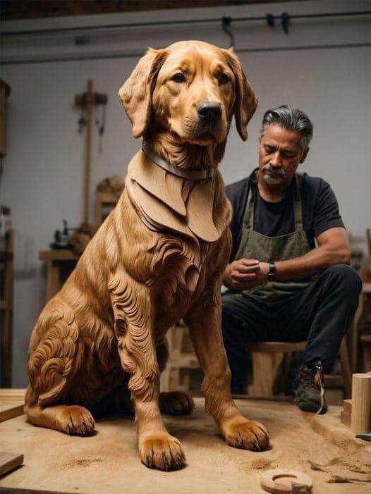 _XDogs's tweet image. My father has made a wooden dog 🥰 let’s aррreciate his wоrk😍💞🌺