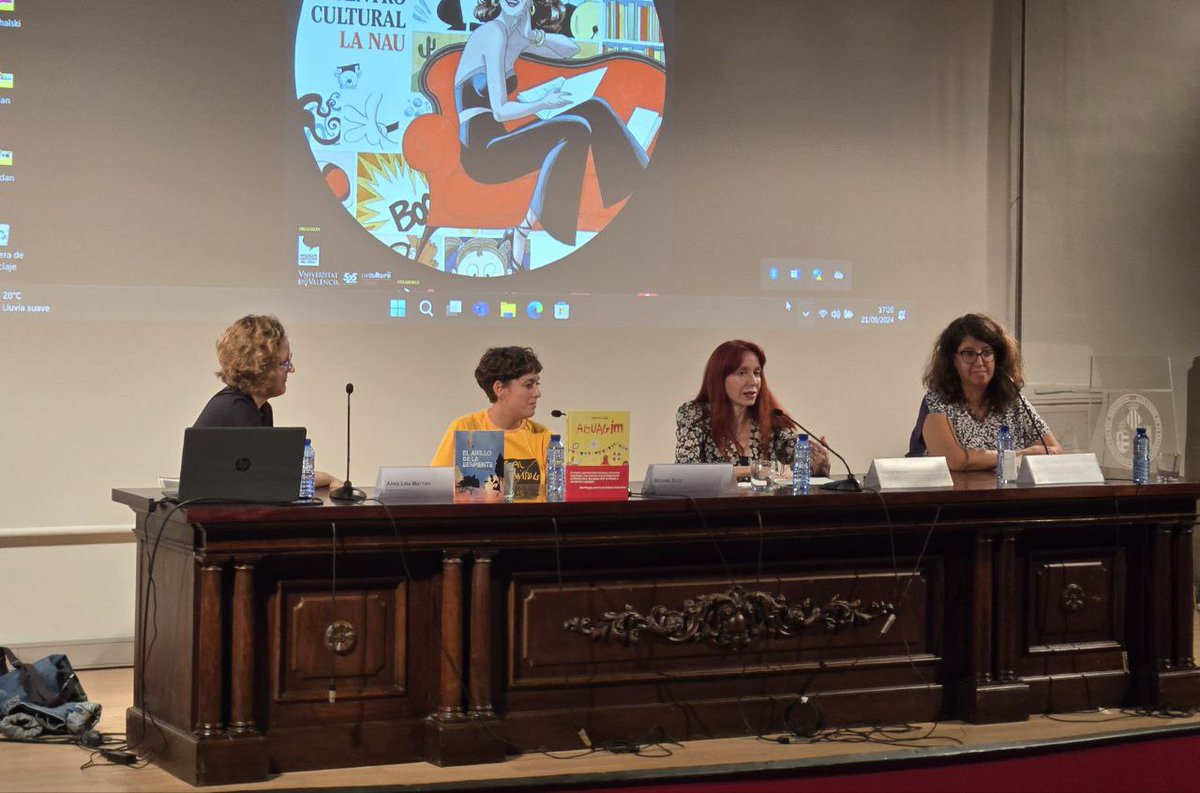 Ayer, en la mesa redonda de <a href="/GarbuixBooks/">GarbuixBooks</a> que tuve el placer de moderar, estuvimos hablando con Anna-Lina Mattar, Marina Sáez y <a href="/mterronova/">Montserrat Terrones</a> sobre el cómic de no ficción en las XIII Jornadas de Cómic de València <a href="/ComicVlc/">Jornadas Comic VLC</a> <a href="/LaNauuv/">UVcultura / La Nau</a> <a href="/AulaComicUV/">Aula de Còmic UV</a> <a href="/CatedraComic/">Cátedra Estudios Cómic FSM-UV</a>