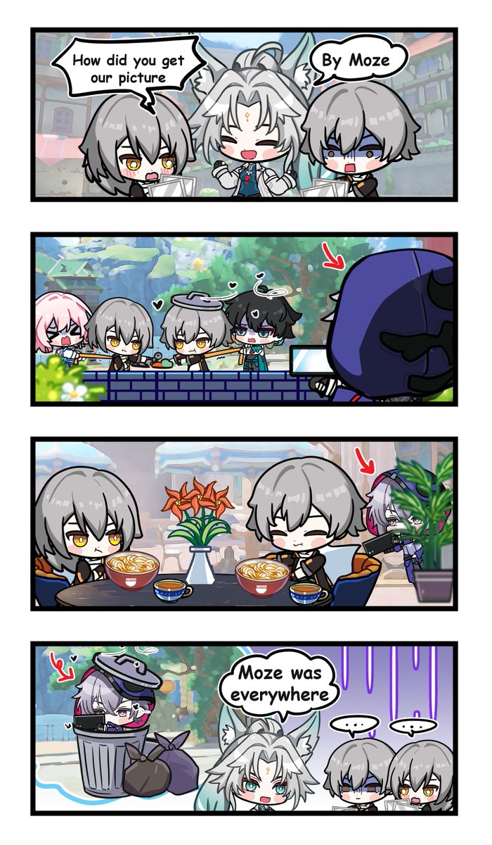 Feixiao and Friends 😊 #honkaistarrail #hoyocreators #feixiao #Jiaoqiu #Moze #danheng #March7th #caelus #stalle