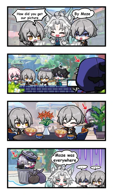 Feixiao and Friends 😊 #honkaistarrail #hoyocreators #feixiao #Jiaoqiu #Moze #danheng #March7th #caelus #stalle