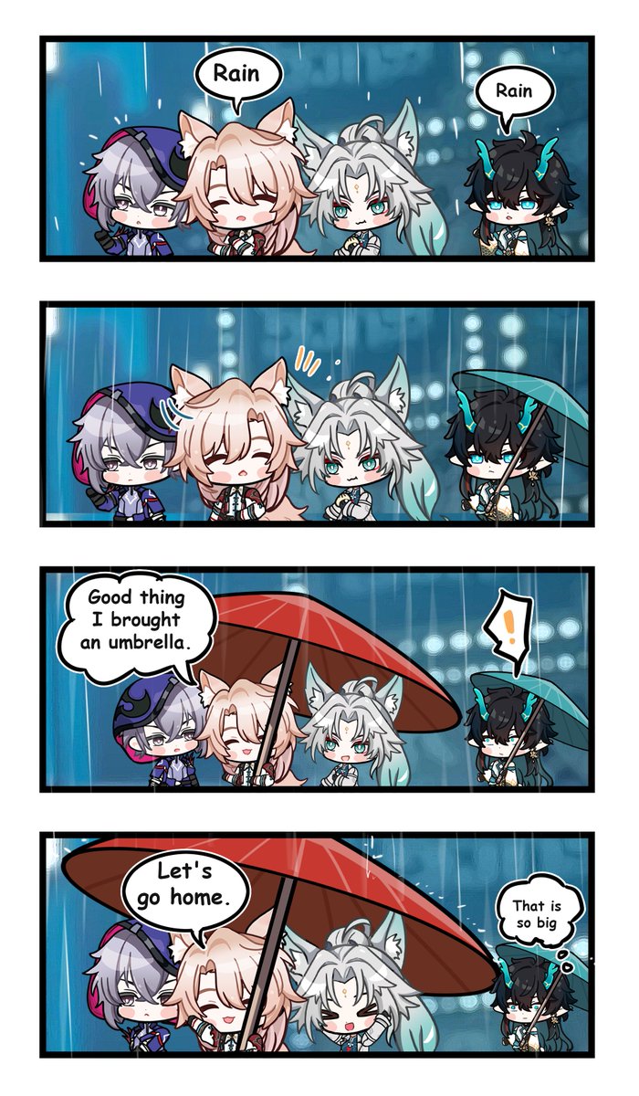 Feixiao and Friends 😊 #honkaistarrail #hoyocreators #feixiao #Jiaoqiu #Moze #danheng #March7th #caelus #stalle