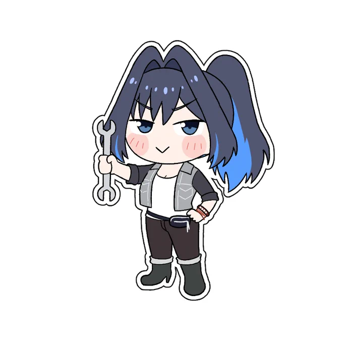 メカニックロニー ステッカー風 Mechanikronii sticker-style #kronillust #holoGTAFA