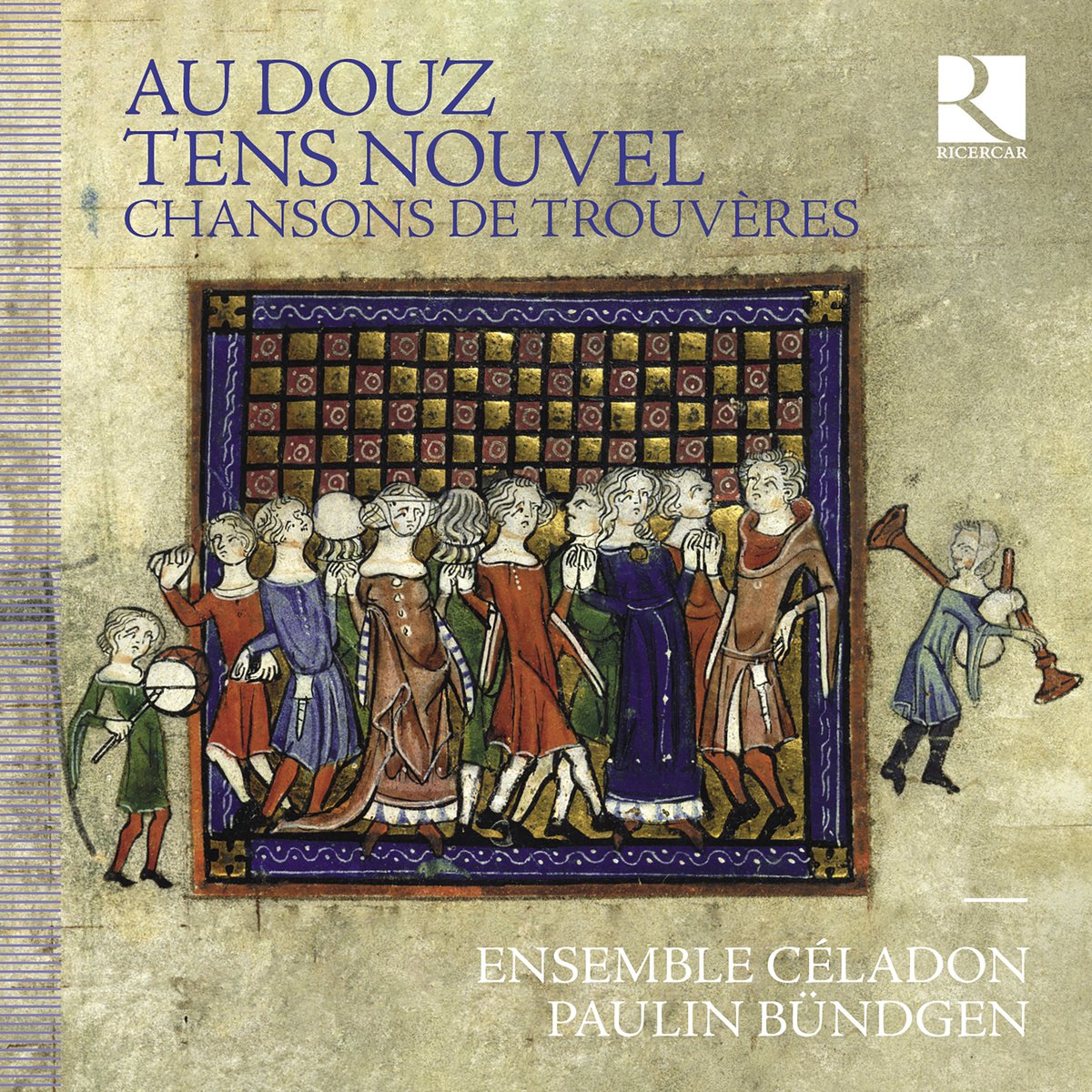 #NowListening 
Au douz tens nouvel. Chansons de trouvères.
#NewReleases2024 
<a href="/EnsembleCeladon/">Ensemble Céladon</a>  <a href="/PaulinBundgen/">Paulin Bündgen</a>