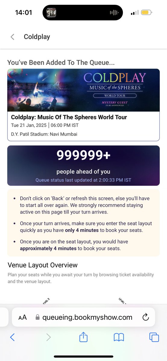 reemakundnani's tweet photo. #soldplay in 33 secondsโฆ!!! @bookmyshow @coldplay #chrismartin #heartbreak https://t.co/Rc1w60fa7T