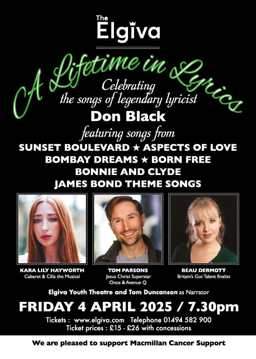 Andrew Parsons (@andrewparsons50) on Twitter photo Early bird offer with £5 off higher priced tickets ends today so don't delay book now. Tickets from elgiva.com/lifetime-lyric… <a href="/ElgivaTheatre/">The Elgiva</a> #Chesham #musicaltheatre #donblack #events #watford #Amersham #HighWycombe Early bird offer with £5 off higher priced tickets ends today so don't delay book now. Tickets from elgiva.com/lifetime-lyric… <a href="/ElgivaTheatre/">The Elgiva</a> #Chesham #musicaltheatre #donblack #events #watford #Amersham #HighWycombe