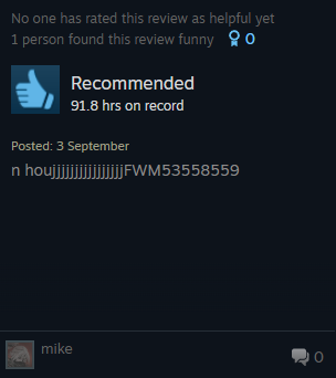 Sniceman's tweet photo. "Reading the reviews of your game is a good way to get player feedback." https://t.co/dC53fbTCaF