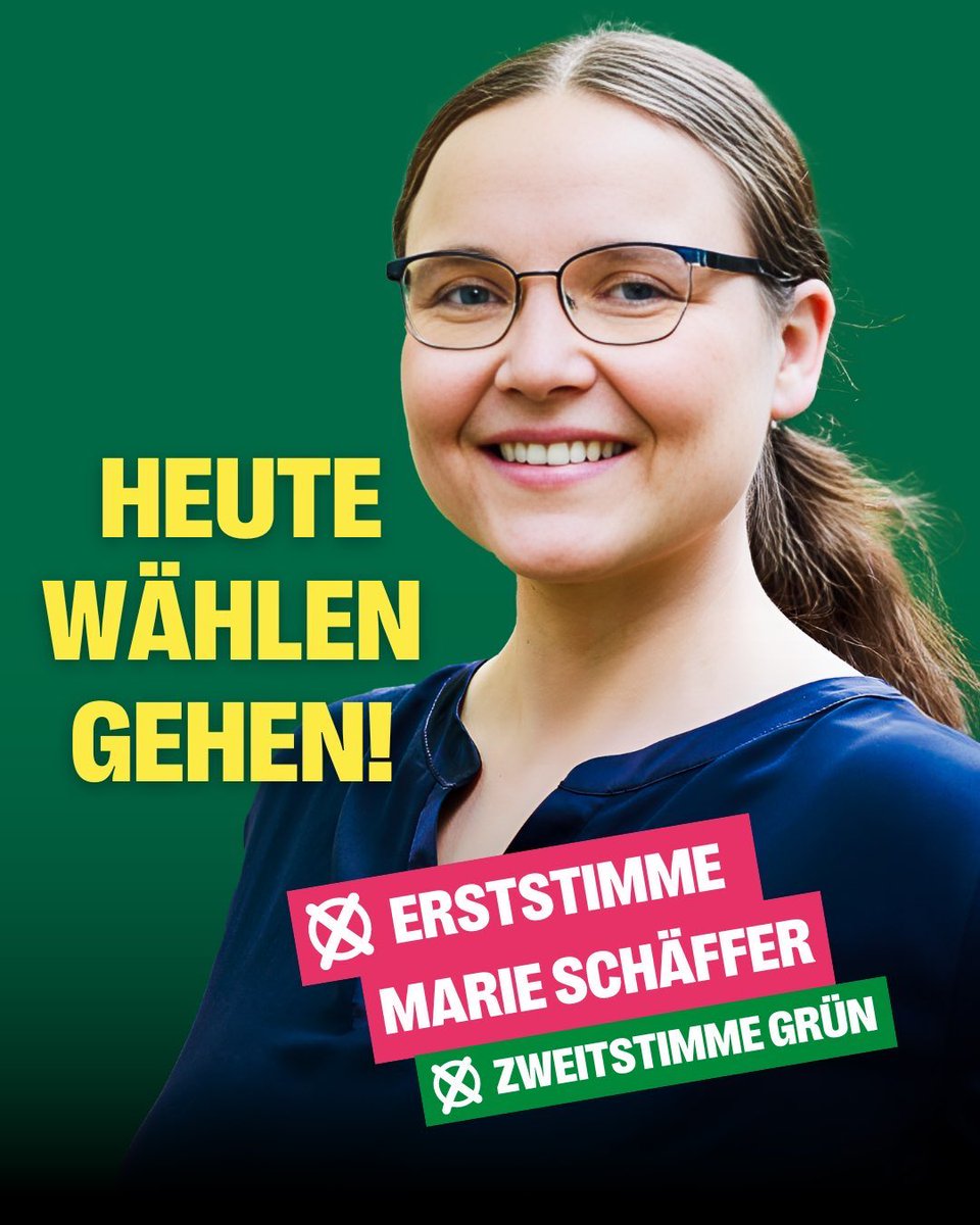 Du willst, dass DIE GRÜNEN in Brandenburg weiter für eine lebenswerte Zukunft arbeiten?

Dann gilt heute in Potsdam: beide Stimmen GRÜN! ✅✅

Mit Eurer Stimme für mich ist Grün sicher im Landtag - für Klima, Bienen, Teilhabe und Mobilität für alle 💪

#Potsdam #ForFuture