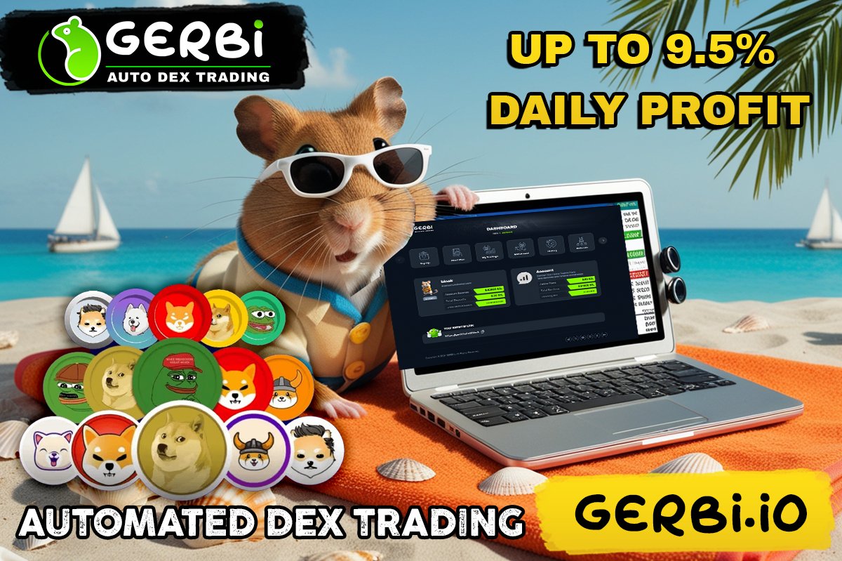 NFTTIGERSJM's tweet photo. 🔔 GERBI Trading Made Simple! 🔔
Let https://t.co/s7ZYYk1tPR handle it for you with automated bots that outperform manual trading. Trade smarter, not harder, and enjoy 0 fees on deposits and withdrawals. 💡
#Crypto #Solana #AutomatedTrading #CryptoProfits #Blockchain #gerbi https://t.co/z8DkuC53rE