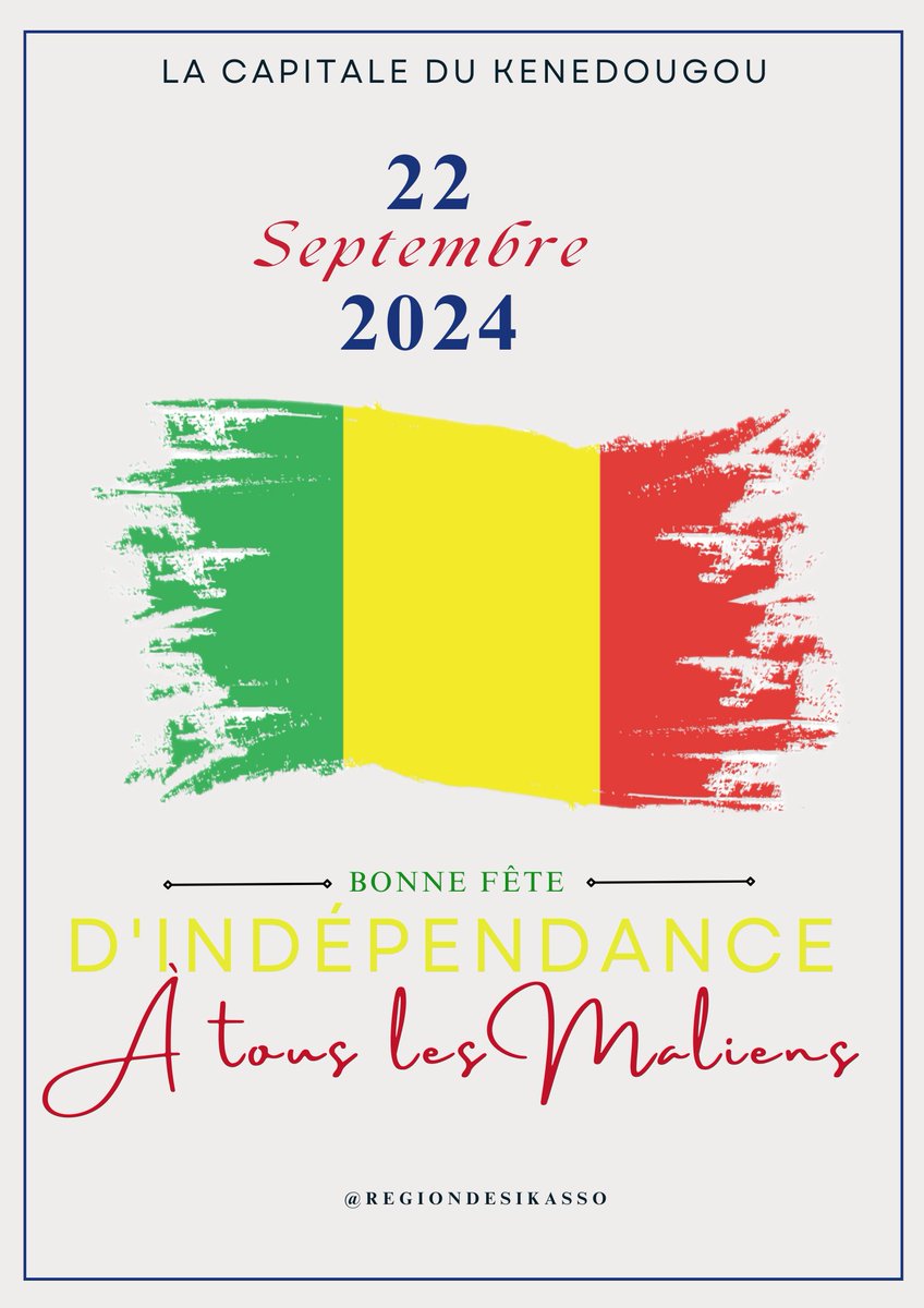 regiondesikasso's tweet photo. Bonne fête d'indépendance. https://t.co/Do5mm3nPAe