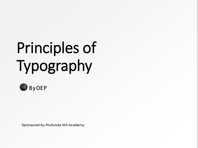 yong_oku's tweet image. WEEK 1:
We tackled design fundamentals, focusing on principles of design that all tends to create hierarchy to our work. Design is always meant to communicates a message. And that's what should be prioritized.
We also delved into typography essentials. #DesignBasics #Web3Design
