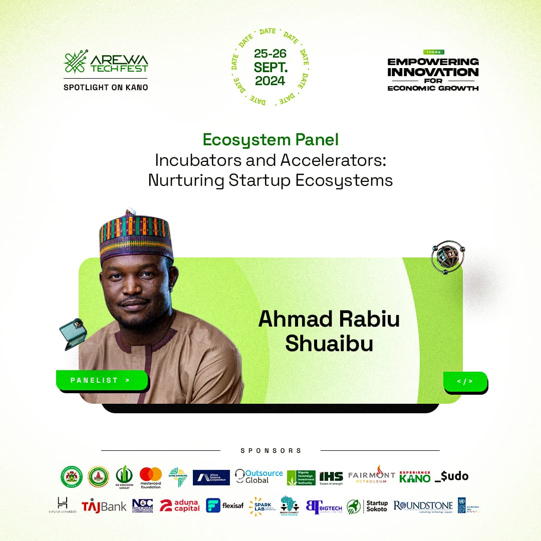 ArewaTechFest's tweet photo. Exciting conversations ahead!
Join the Arewa Ecosystem Panel at Arewa Tech Fest as industry leaders discuss the future of innovation, entrepreneurship, and tech-driven growth in Northern Nigeria.
#ArewaTechFest #TechInTheNorth #ArewaEcosystem https://t.co/vtdPm0QYGP