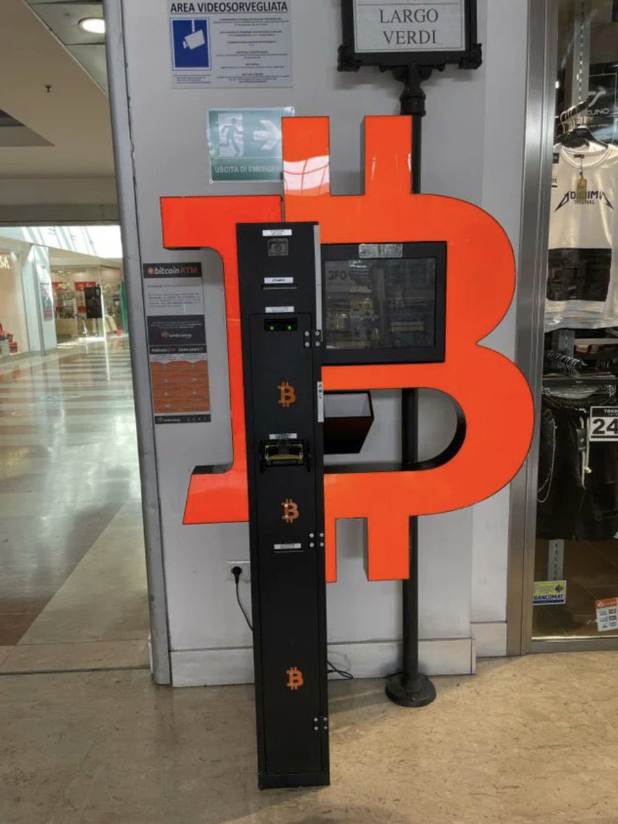 #Bitcoin Distributeur automatique de billets en Italie 🇮🇹
