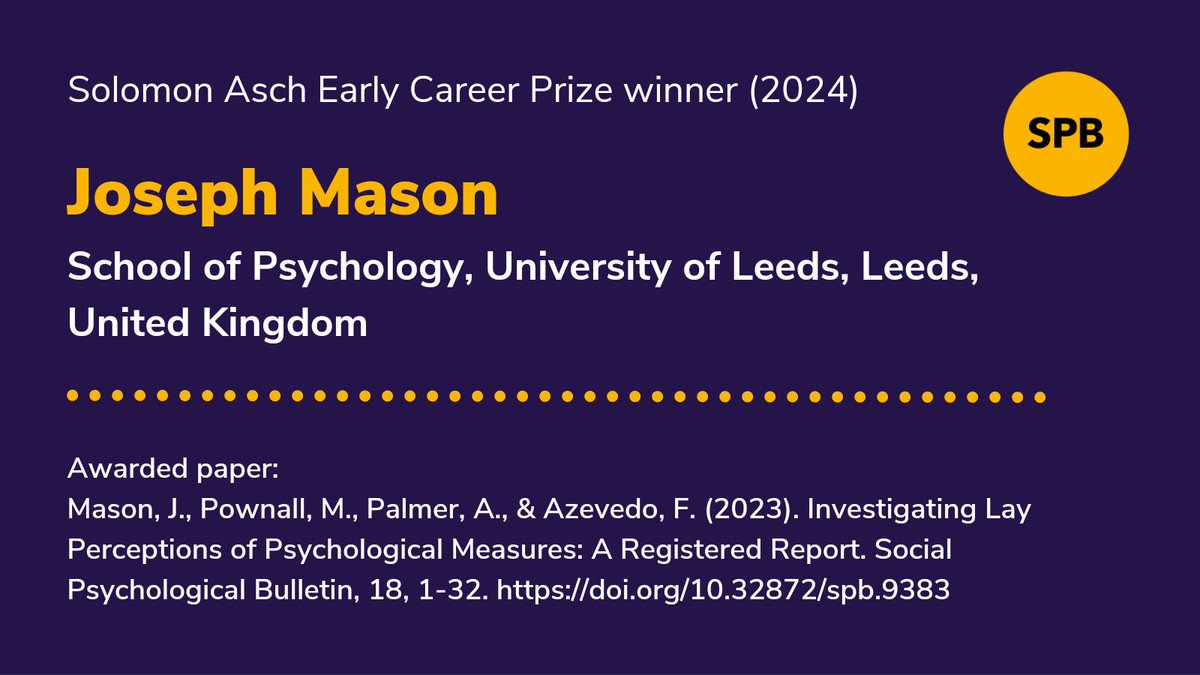 It is finally time to reveal that this year’s Solomon Asch Early Career Prize goes to… not one but TWO ex-aequo papers! 🏆 Congratulations to Hirotaka Imada and Joseph Mason for their hard work and great achievement!