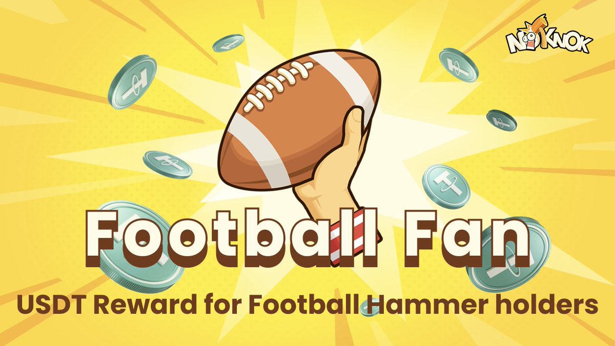 NokNok (@officialnoknok) on Twitter photo 💰Only three $USDT rewards left in our Football Fan Airdrop! 
⏰Join the airdrop now and claim your rewards before they're all gone! Time is ticking!
🏈Football is all about teamwork, so don't forget to invite your friends to join in the fun.
Play: t.me/TonNokBot/game… 💰Only three $USDT rewards left in our Football Fan Airdrop! 
⏰Join the airdrop now and claim your rewards before they're all gone! Time is ticking!
🏈Football is all about teamwork, so don't forget to invite your friends to join in the fun.
Play: t.me/TonNokBot/game…