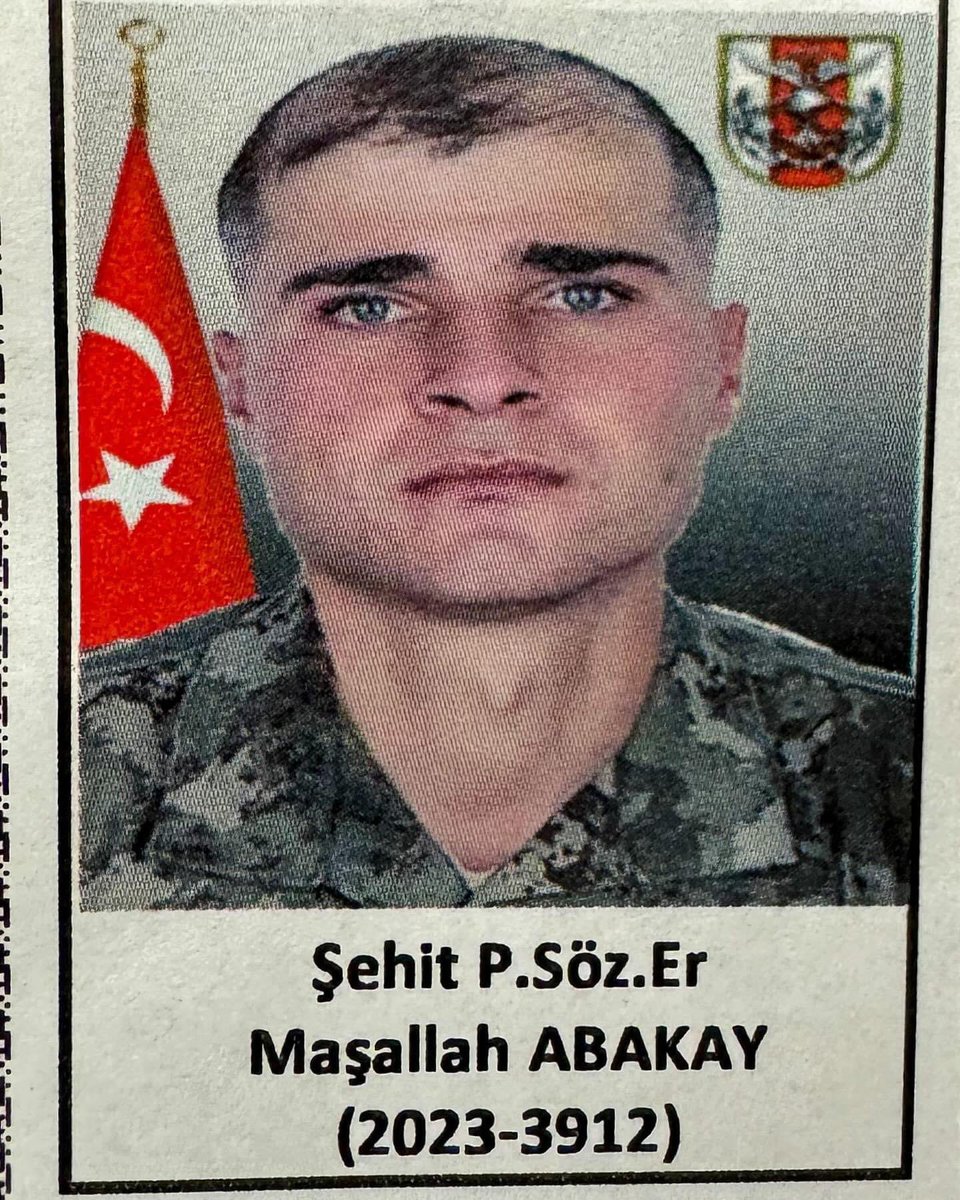 Pençe Kilit  harekat bölgesinde çıkan çatışmada şehit olan Muş/Sungu’lu  köylüm P.söz.Er  Maşallah ABAKAY’a Allah’tan rahmet, kederli ailesine,  yakınlarına ve aziz milletimize başsağlığı ve sabırlar diliyorum. 
Şehidimizin ruhu şad mekanı cennet olsun.  #pazar