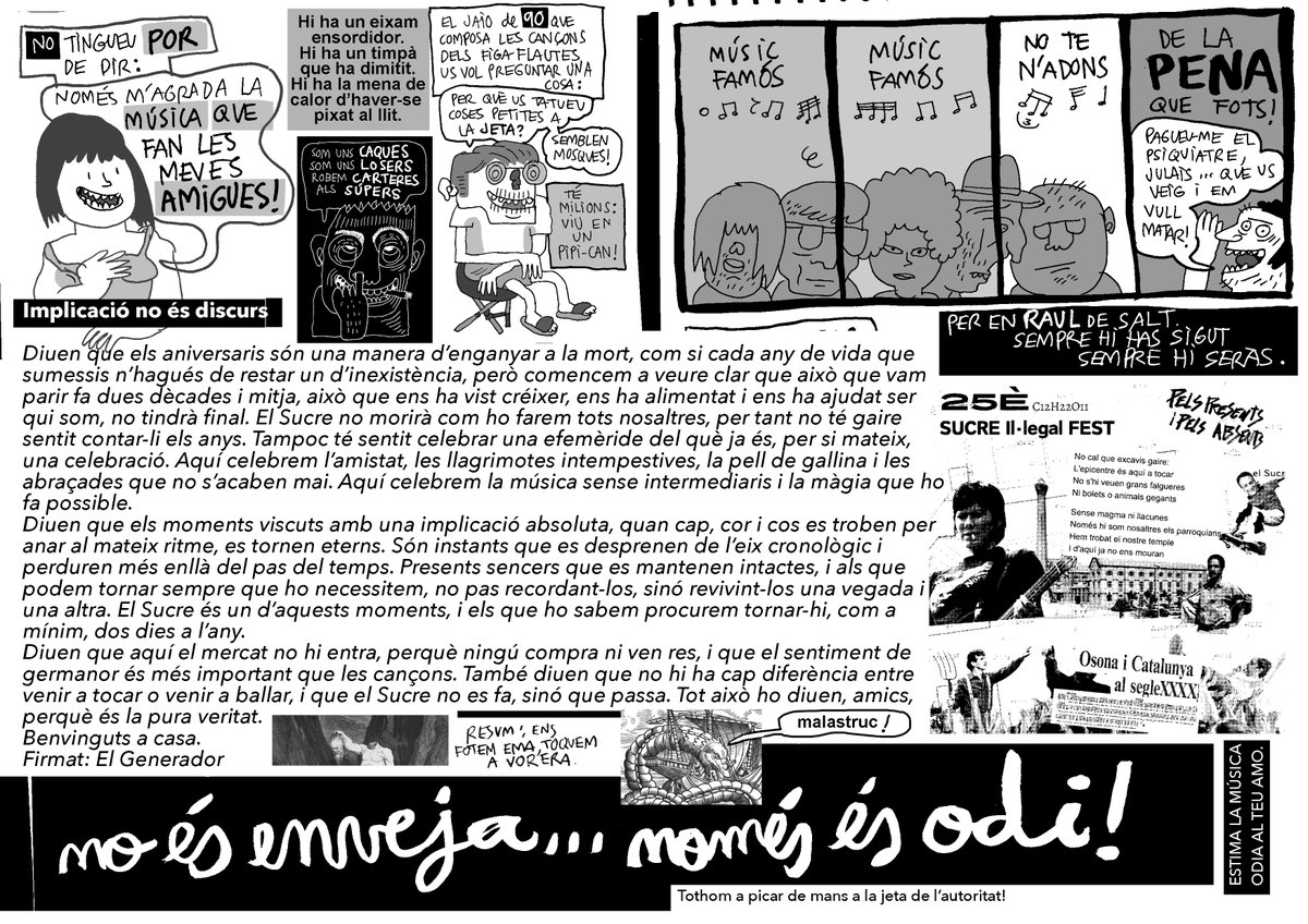 El fanzine dels SUGAR Il·LEGAL FEST 2024.

Perquè portem un Sugar Il·legal Fest
dins dels nostres cors.