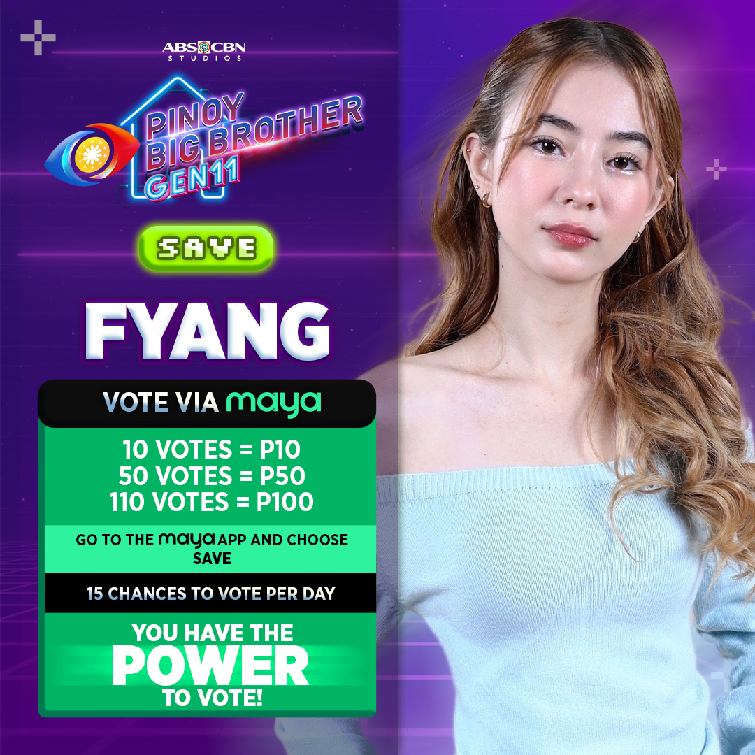 PBBabscbn's tweet image. Ang Anakabogerang Influencer ng Mandaluyong na si Fyang ba ang karapat-dapat pang manatili sa Bahay ni Kuya ngayong linggo?

You have the power to vote! 🔥

1. Go to Maya and tap the PBB icon.
2. Select the Housemate to Save.
3. Confirm your vote!

#PBBGen11NinthNomi✨