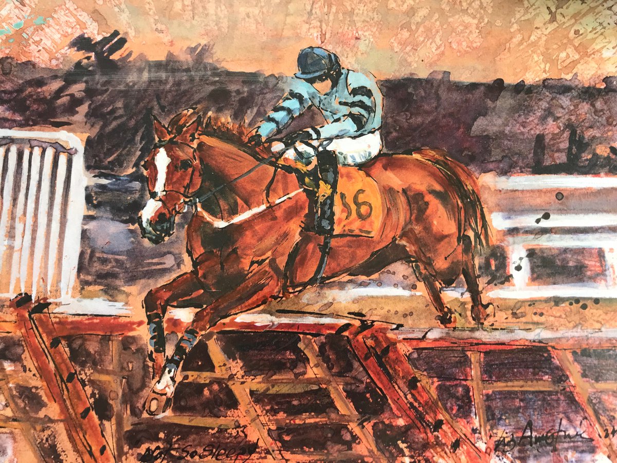ArmstrongArt's tweet photo. Beautiful horse - loved painting him recently #Art #Horses #NotSoSleepy jumps or flat all the same to this gallant warrior https://t.co/OU7gXfTEuK