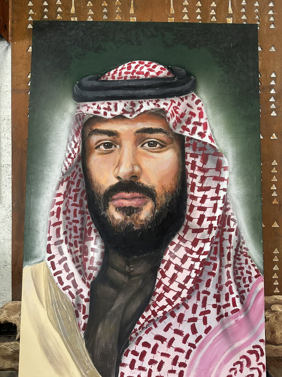 Nourabinsaidan's tweet photo. بمناسبة اليوم الوطني السعودي، يسعدني أن أقدم لكم أحدث أعمالي الفنية، بورتريه لسمو ولي العهد الأمير محمد بن سلمان. 
هذه اللوحة إهداء للوطن، تعبيراً عن تقديري لقيادته الرشيدة ورؤيتنا المشتركة نحو مستقبل مزدهر. كل عام والسعودية بخير! #اليوم_الوطني_السعودي #فن 
#اليوم_الوطني_السعود_94 
#اليوم_الوطني_السعودي94 
.