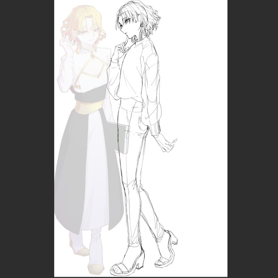 継続の立ち絵を描いたり新規のキャラデザをしたりとなんだかんだちゃんと描いてます(アピール) 